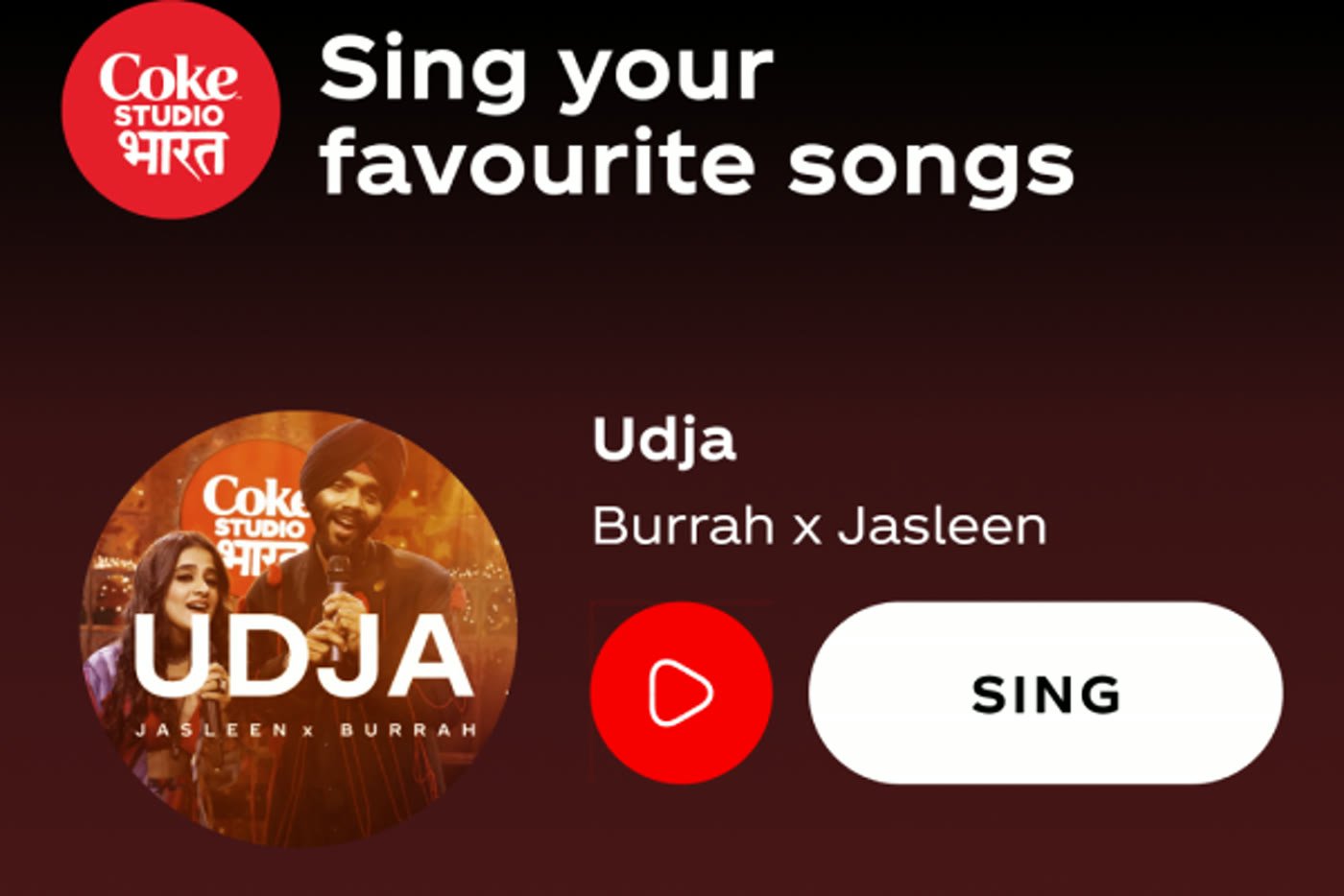 Coke Studio Bharat song select