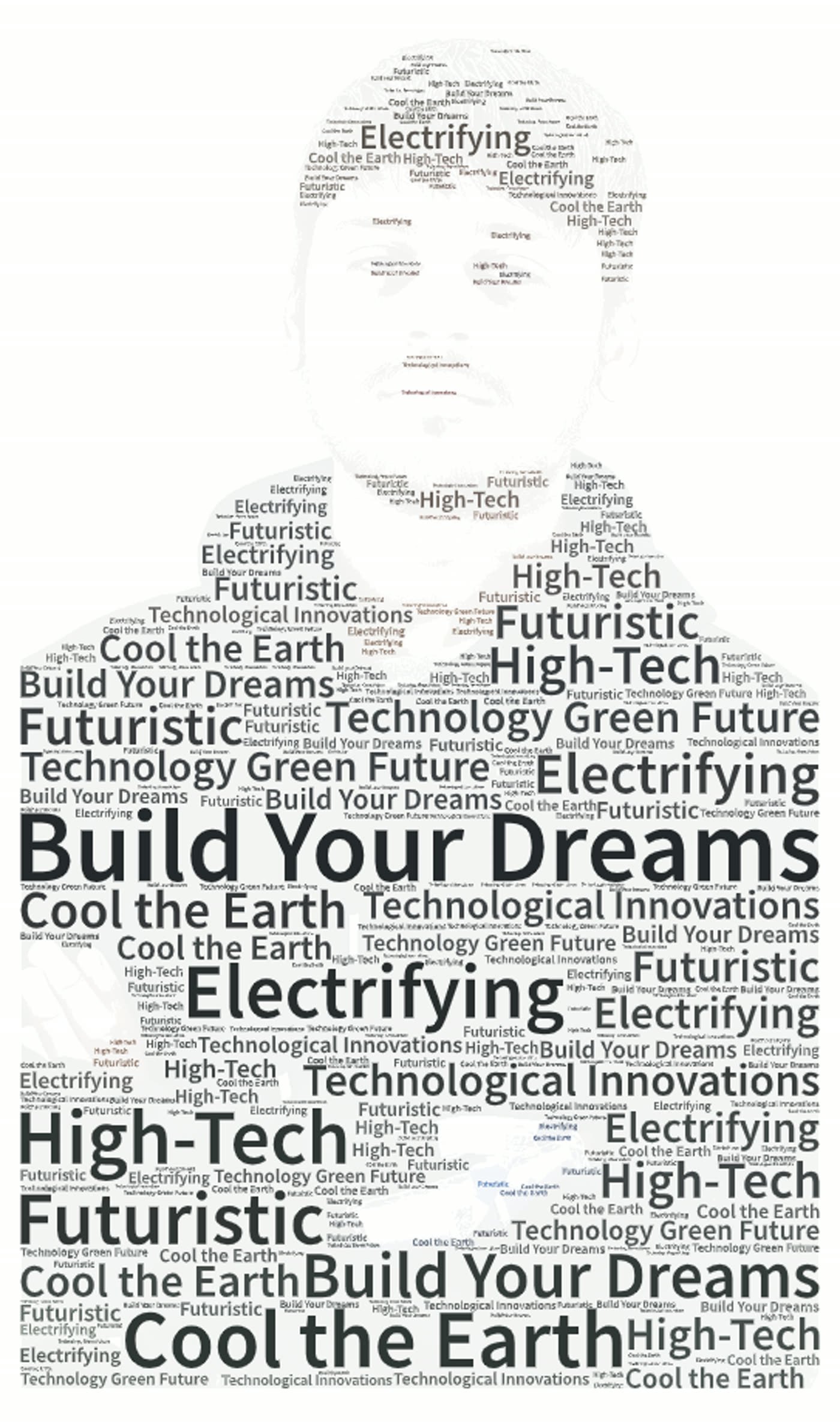 BYD word-cloud portrait