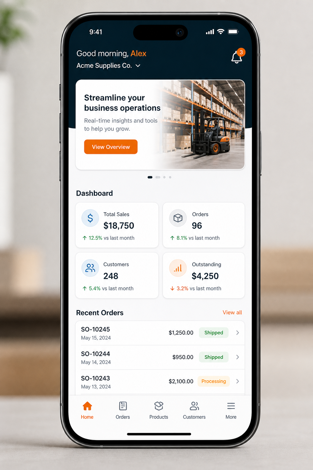 Flutter mobile app MVP with login dashboard and notifications